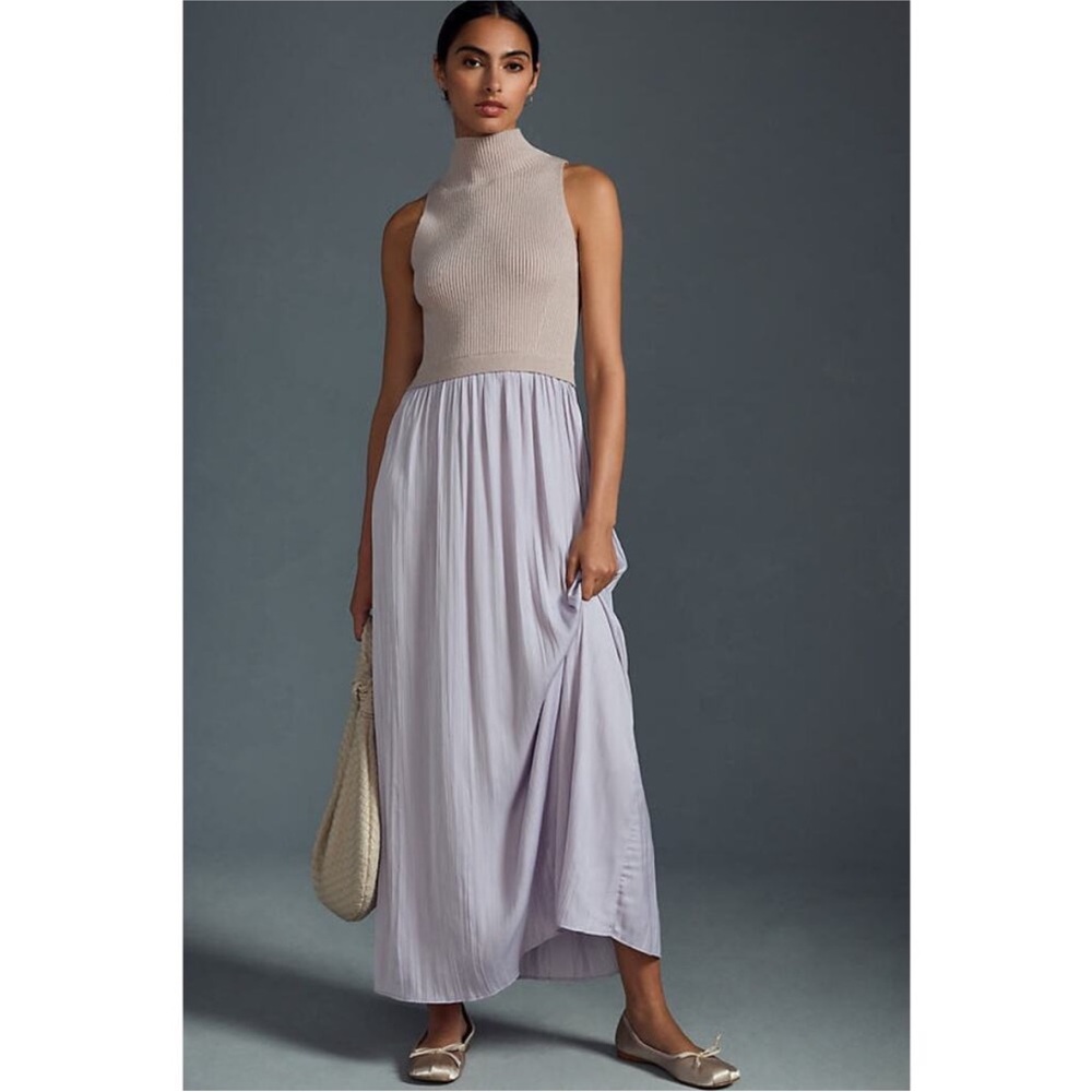 Anthropologie The Thea Twofer Sleeveless Sweater Dress